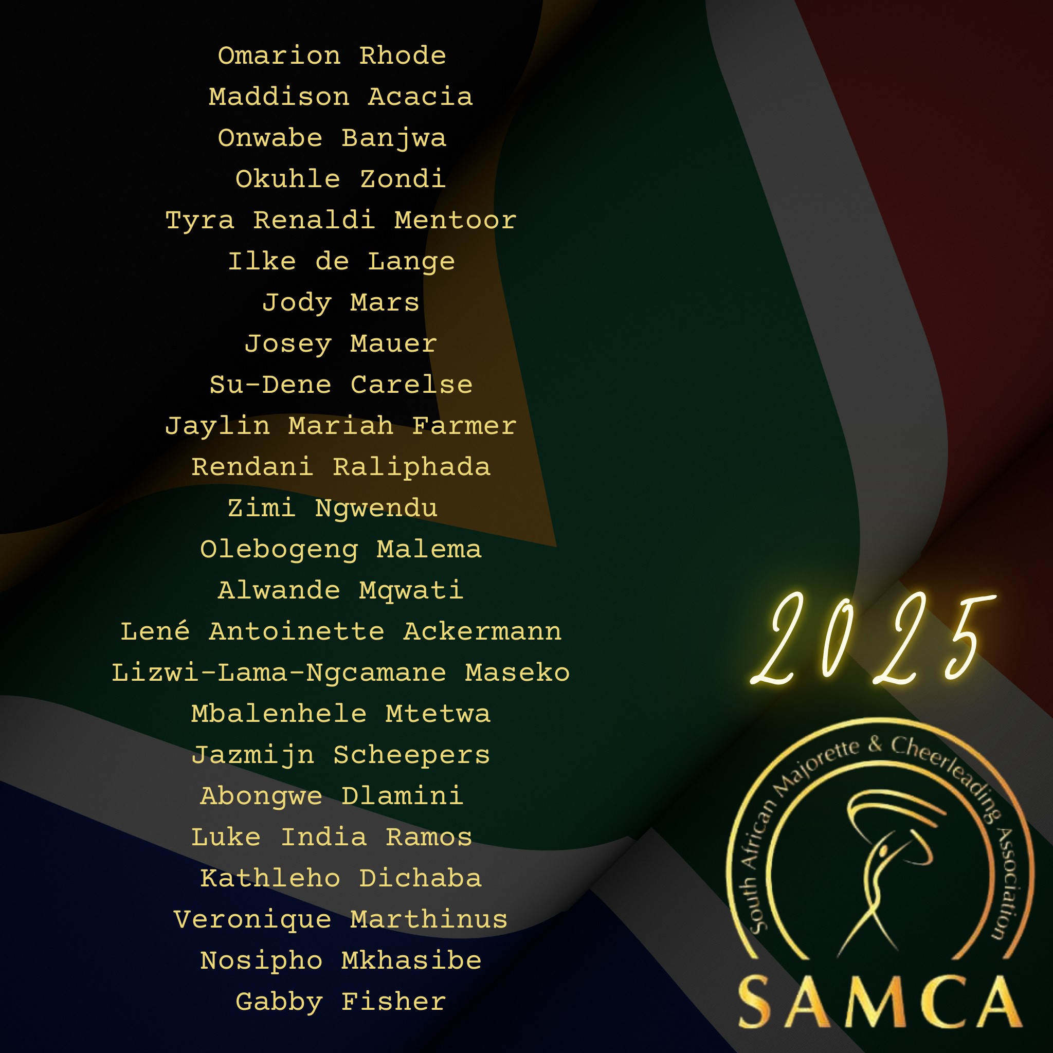 SAMCA - 📣 Introducing the 2025 SAMCA National Team! 🇿🇦... | Facebook