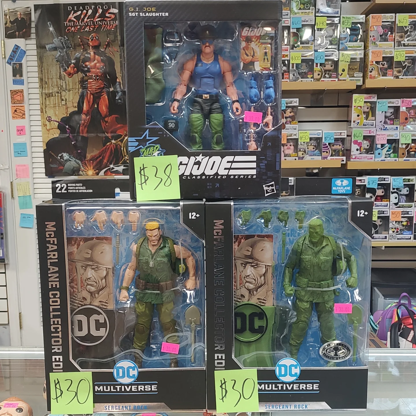 Pop’s - NEW G.I. JOE CLASSIFIED SGT. SLAUGHTER AND MCFARLANE DC ...