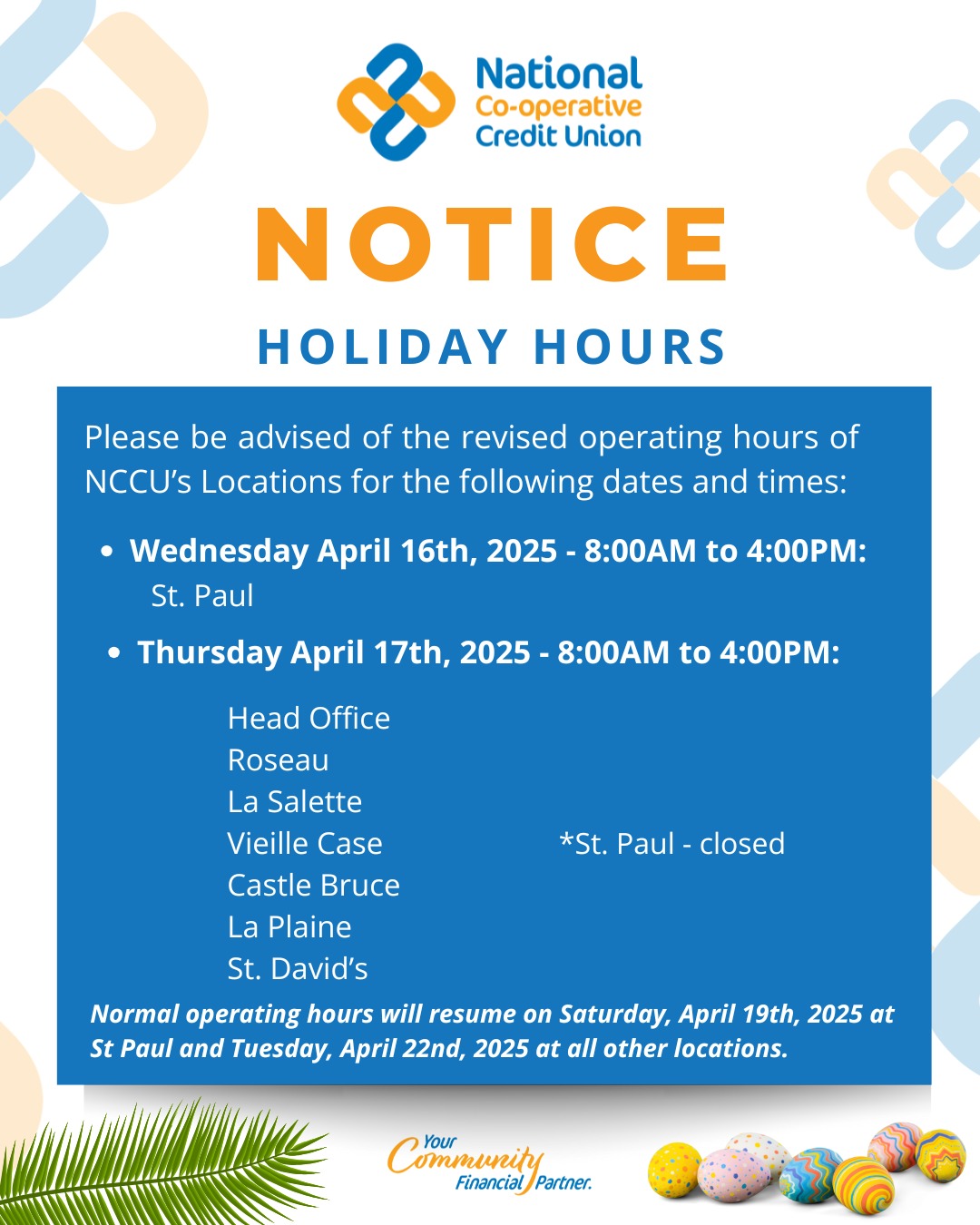 Acoustic - 📢 NOTICE Please be advised of the revised operating hours of ...