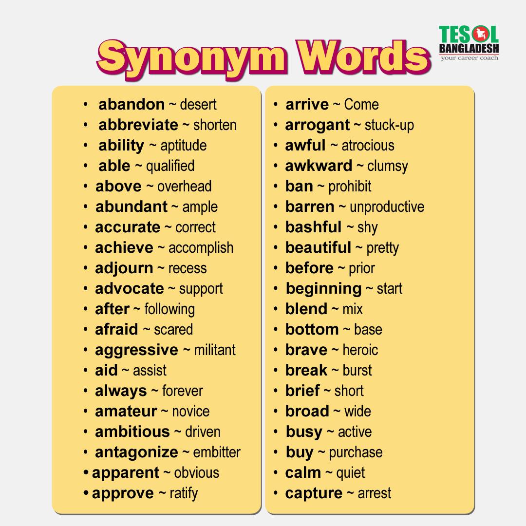 TESOL - Expand your vocabulary and make your English sound more ...
