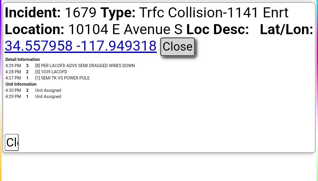 AV - 11-79.....110th Street East at Avenue S....semi vs power pole ...