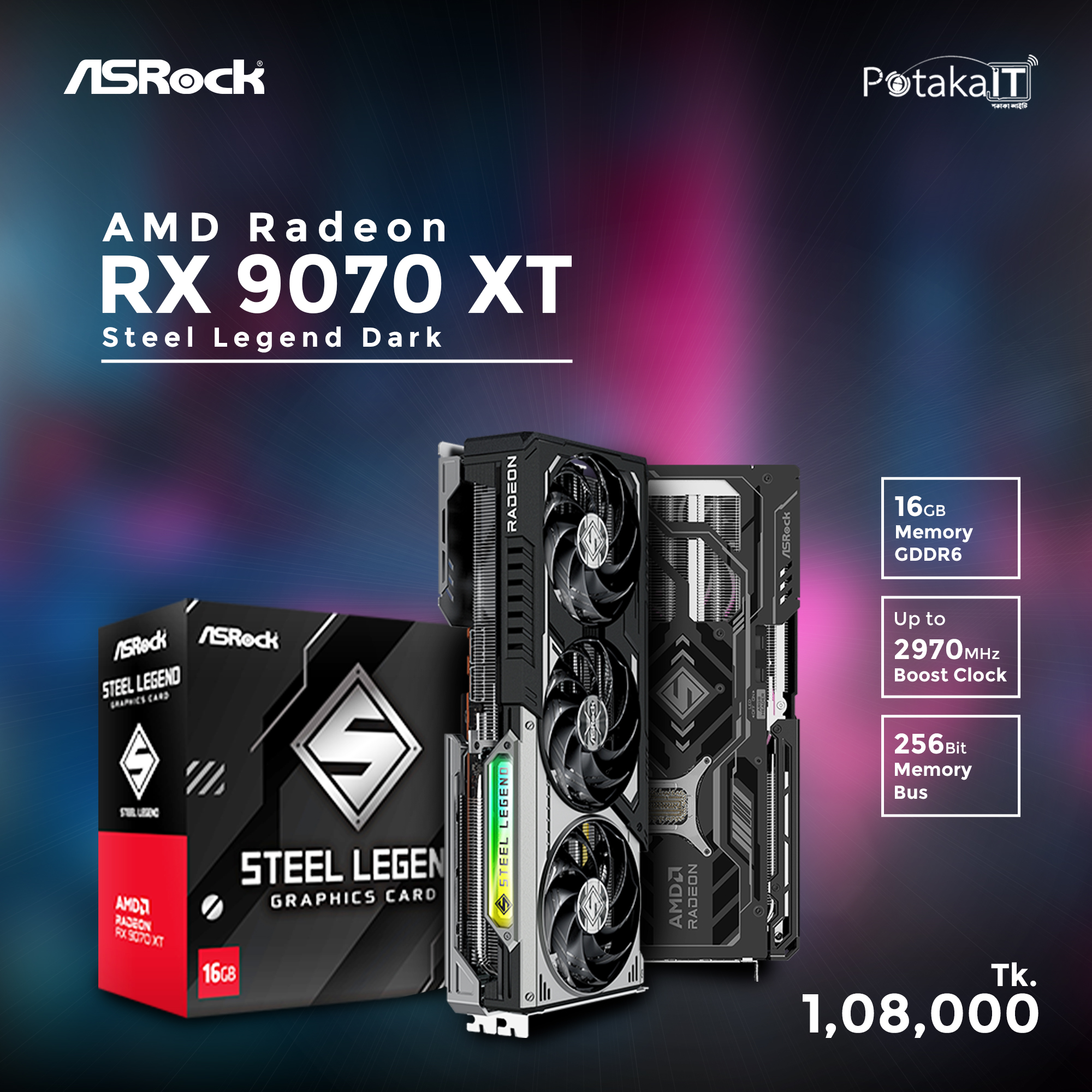 Enter the dark side of performance – ASRock RX 9070 XT Steel 