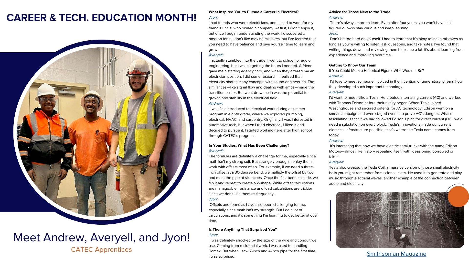 Design Electric, Inc. - February is Career & Technical Education Month ...
