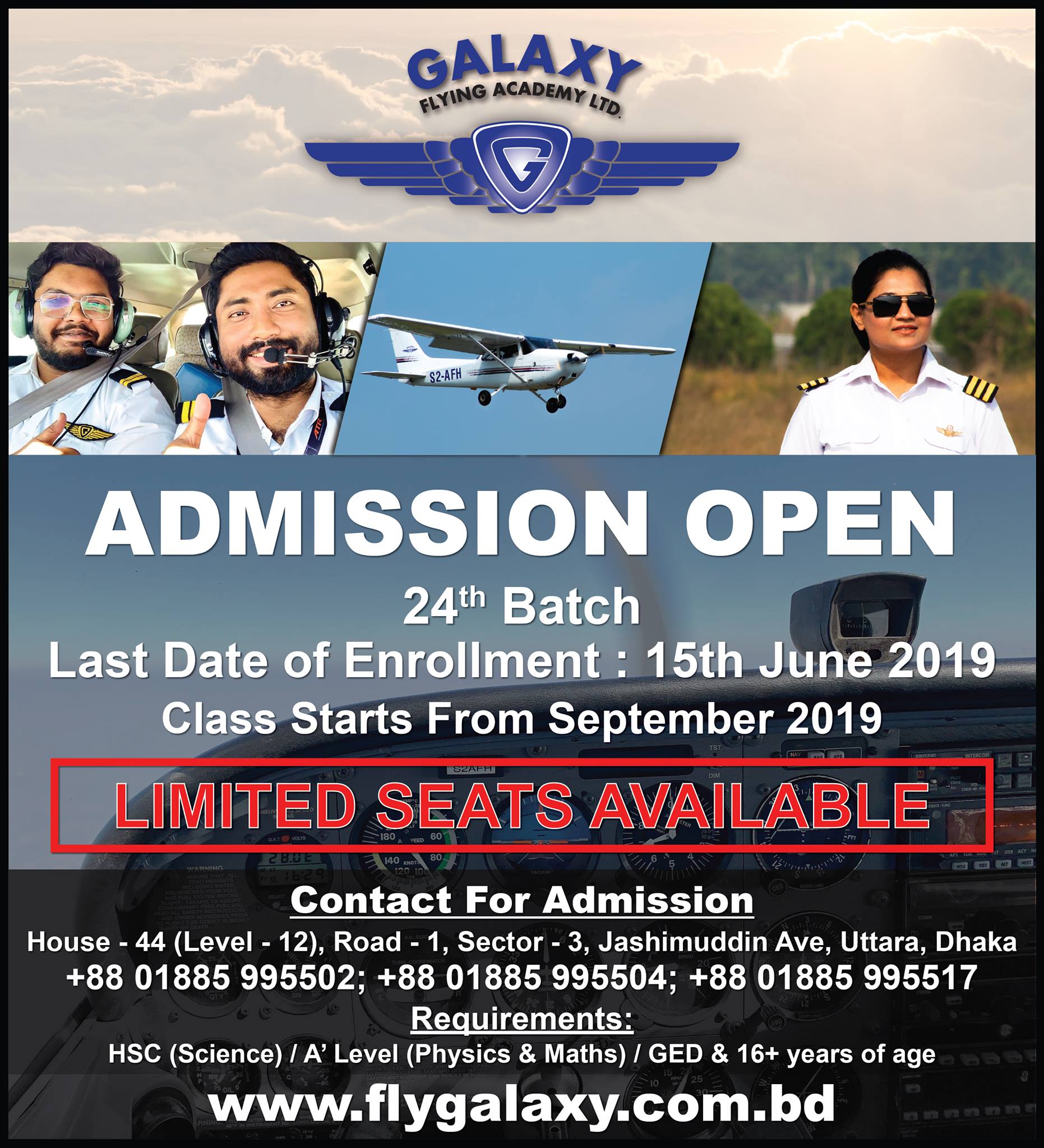 ADMISSION GOING ON... - Galaxy Flying Academy | Facebook