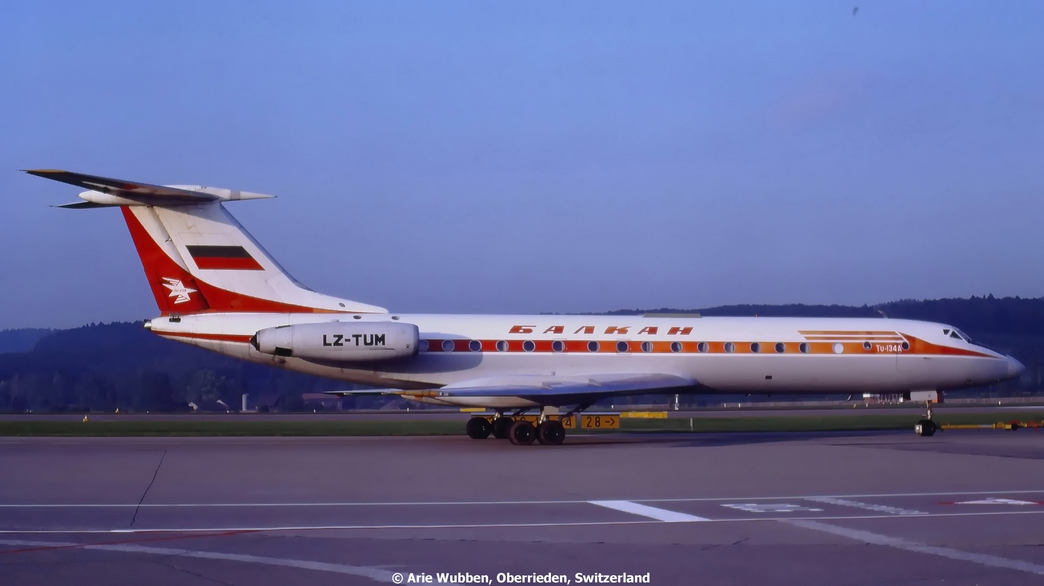 Balkan Tupolev Tu-134 LZ-TUM / MSN 3351906 / YOM 1976 at ZRH in a 