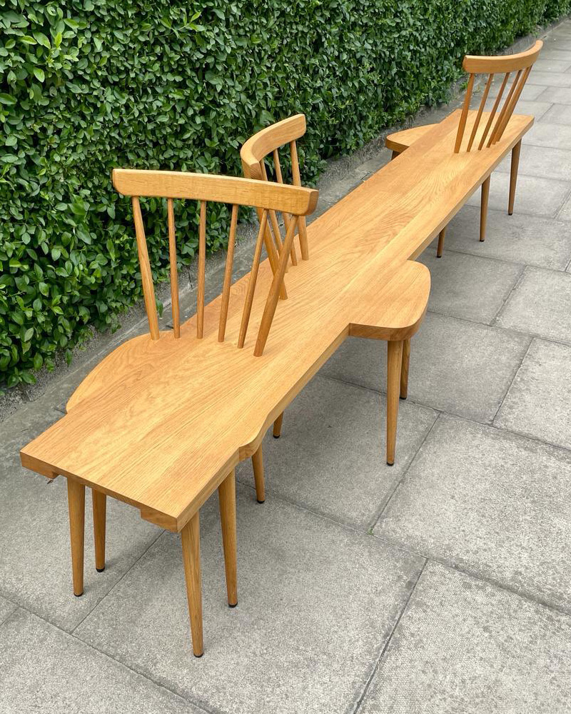 Is it a bench, several chairs—or both? Stuhlhockerbank, designed