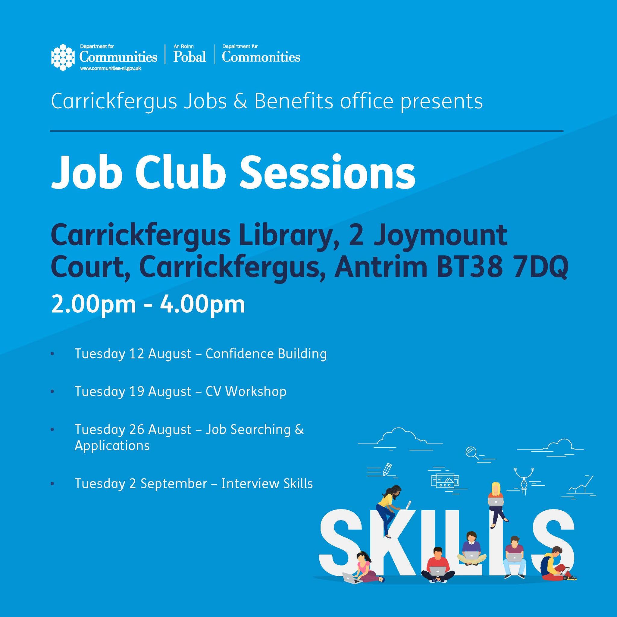 Jobs - #Carrickfergus Jobs & Benefits office are holding Job Club ...