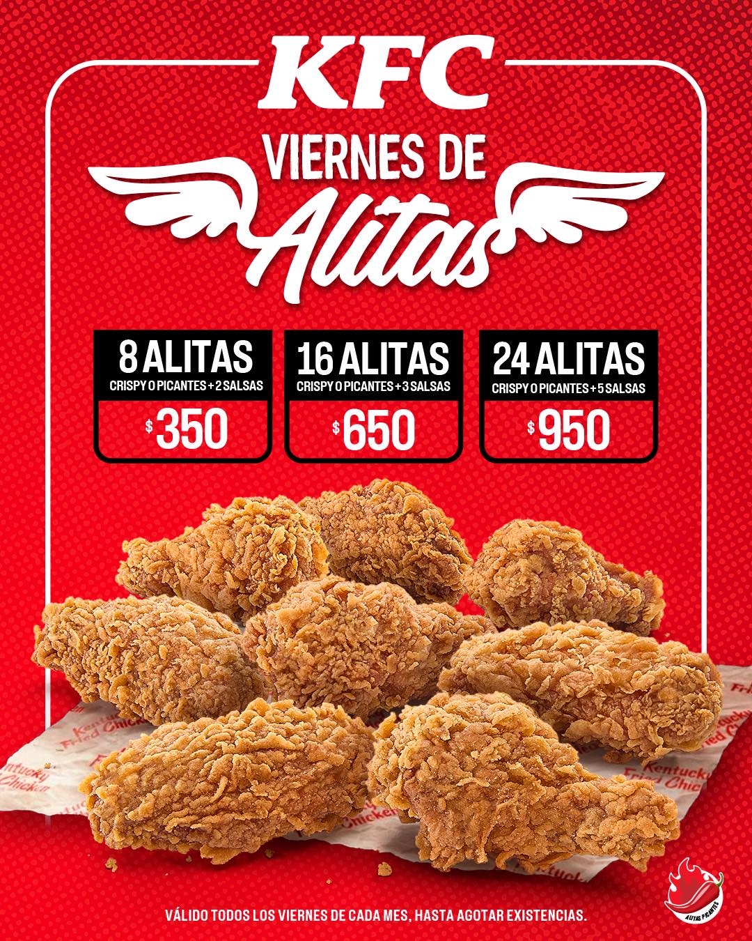 KFC - La quincena llegó dando alas con el VIERNES DE ALITAS.😍🍗 Desde RD ...