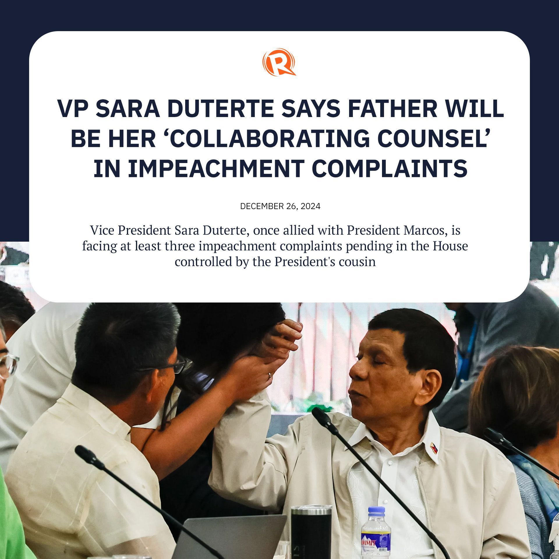 Rappler - Vice President Sara Duterte announced that her...