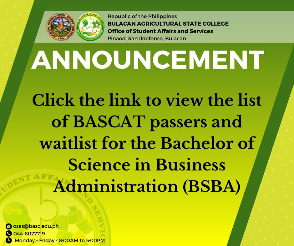 BASC Office of Student Affairs and Services