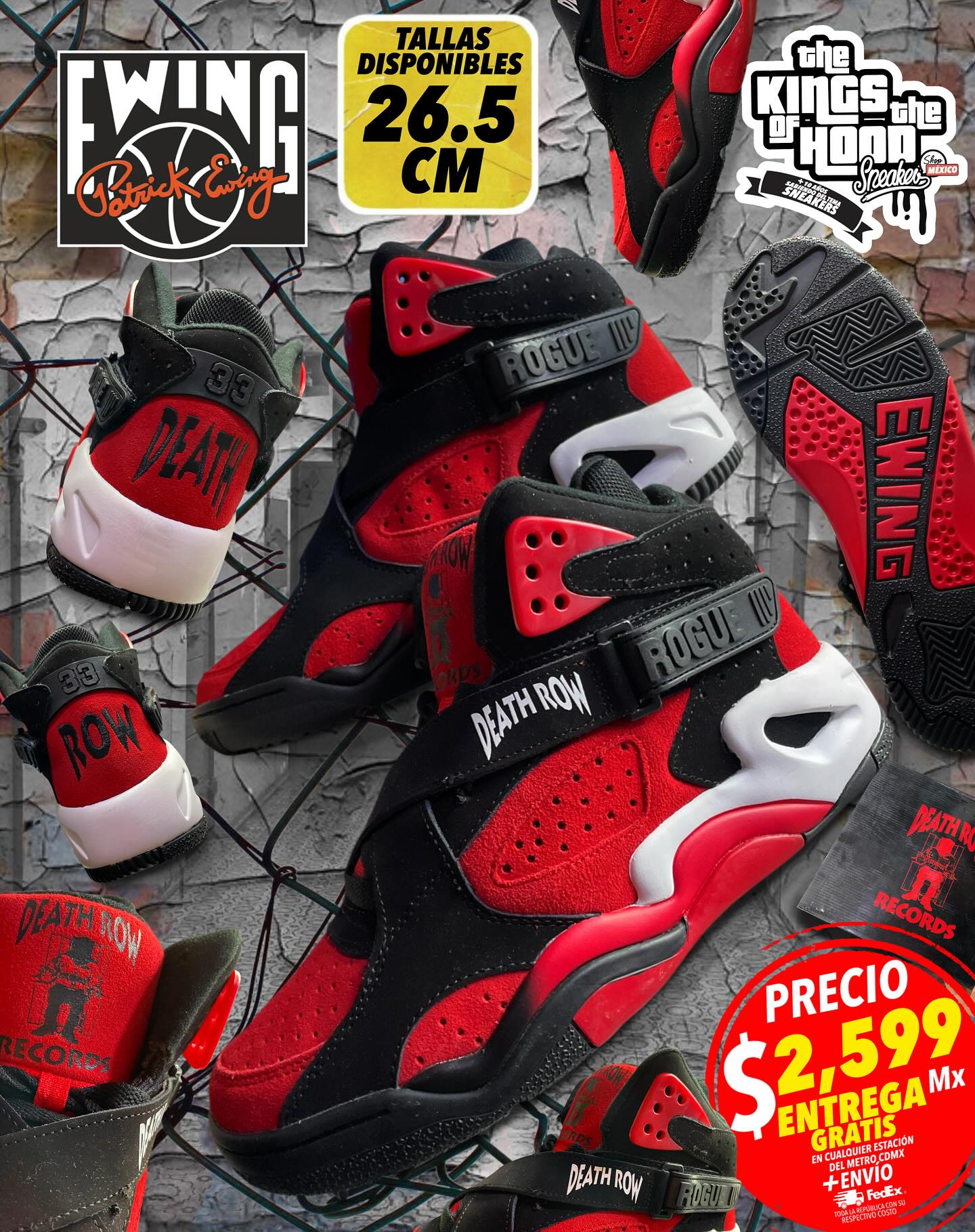 patrick ewing death row records shoes Tallas: 26.5CM Precio 