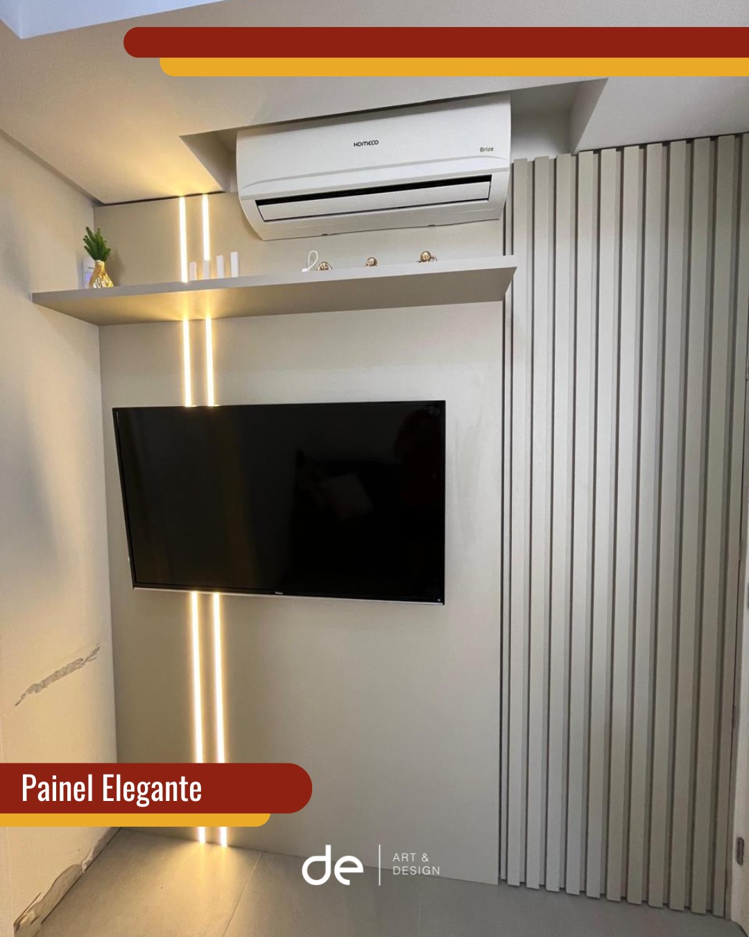 De - Transforme seu quarto com o charme do painel ripado com LED! 🌟🛏️ ...
