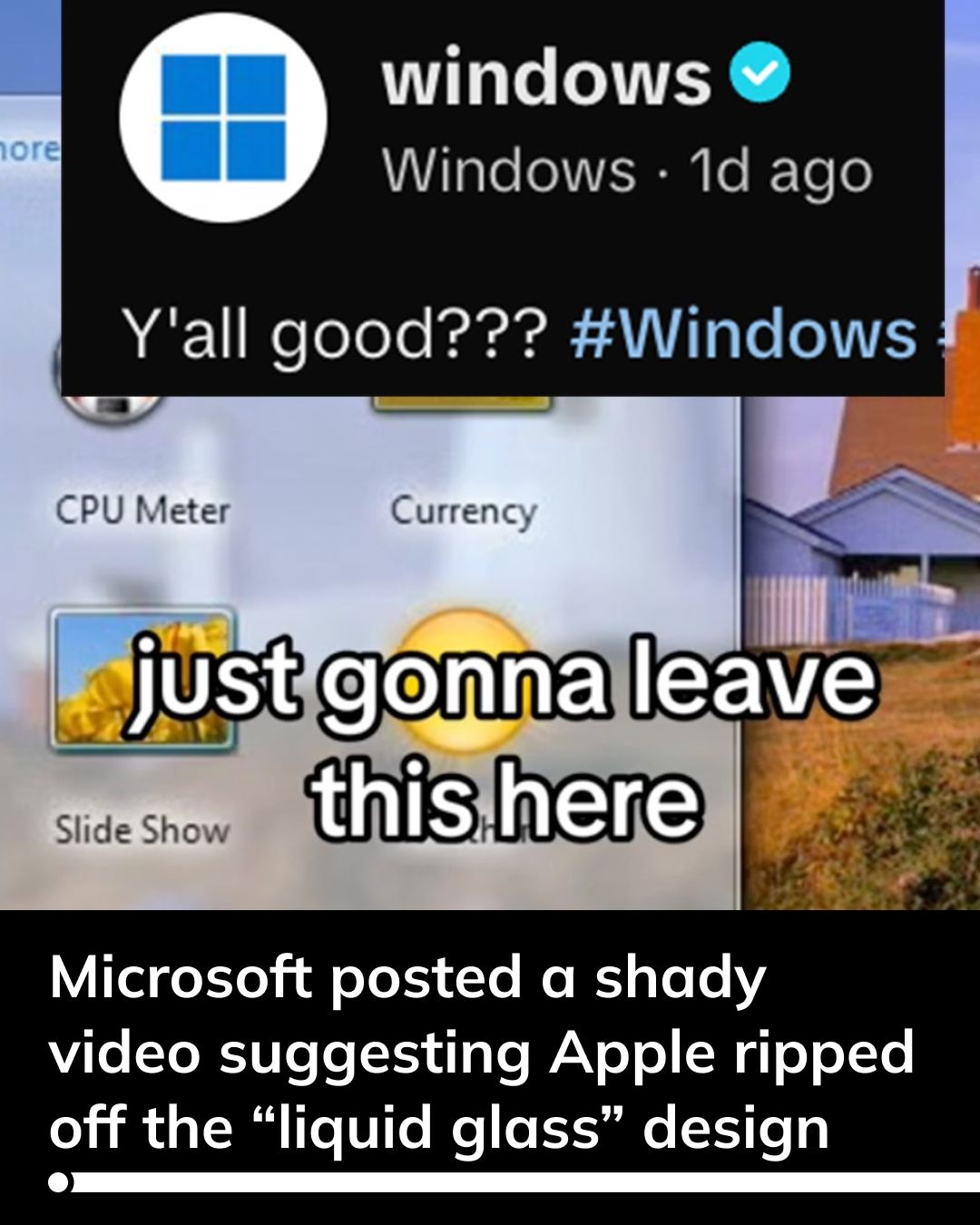 The Daily - The Microsoft Windows TikTok account shaded Apple over ...