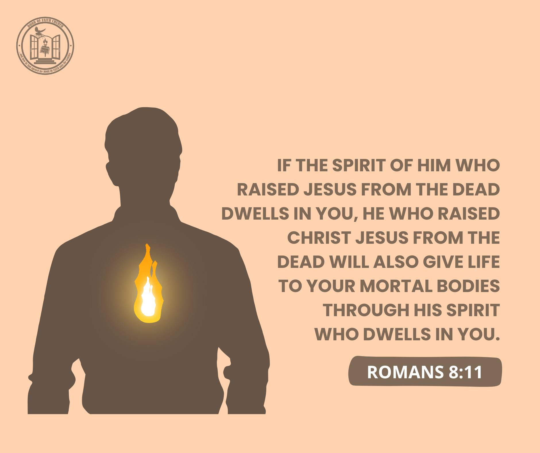 Door - Romans 8:11 If the Spirit of him who raised Jesus from the dead ...
