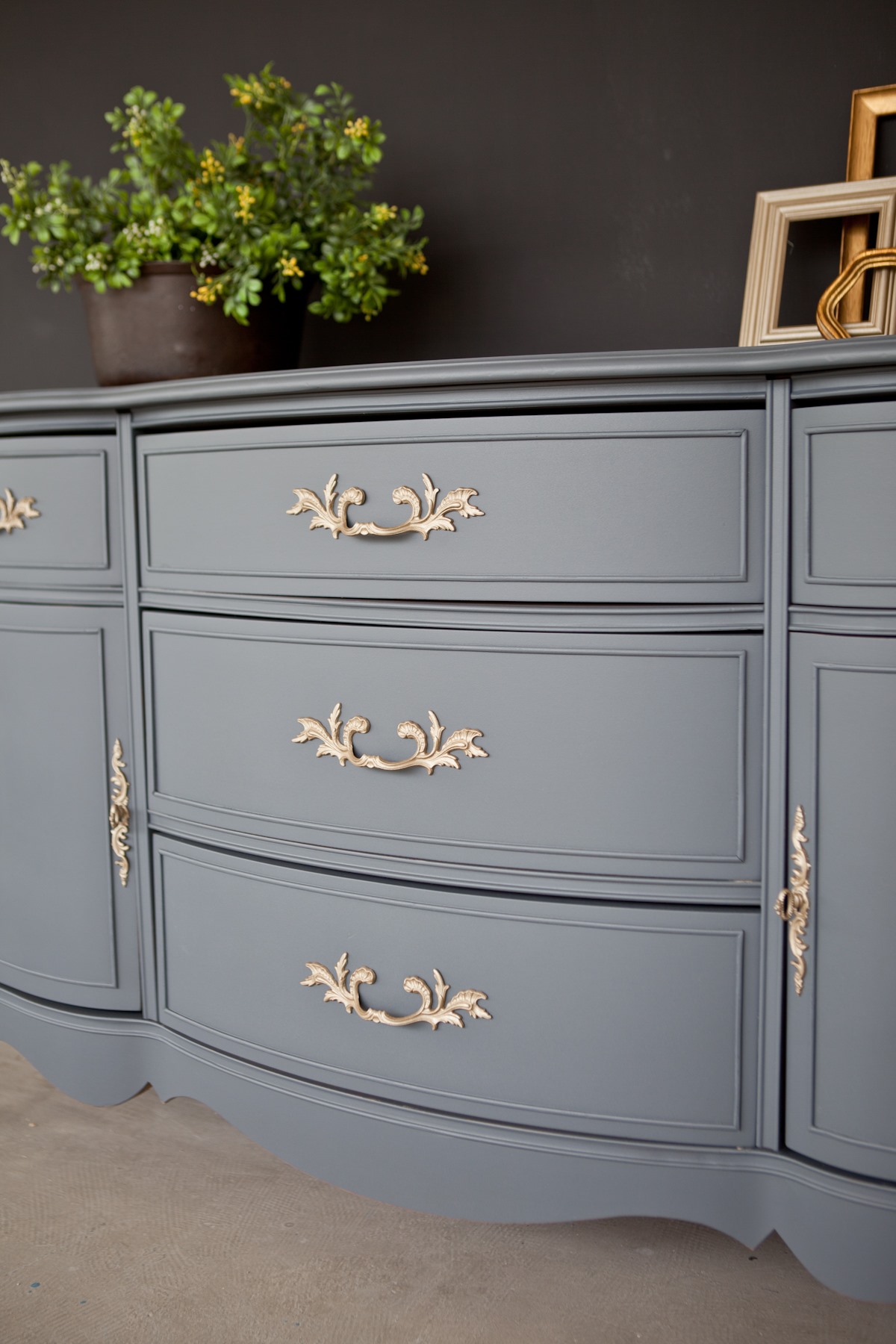 grey dresser with gold hardware Essentials for Living Bradley 7-Drawer Double in Dove Gray the Kelson utilizes gold What do you think of