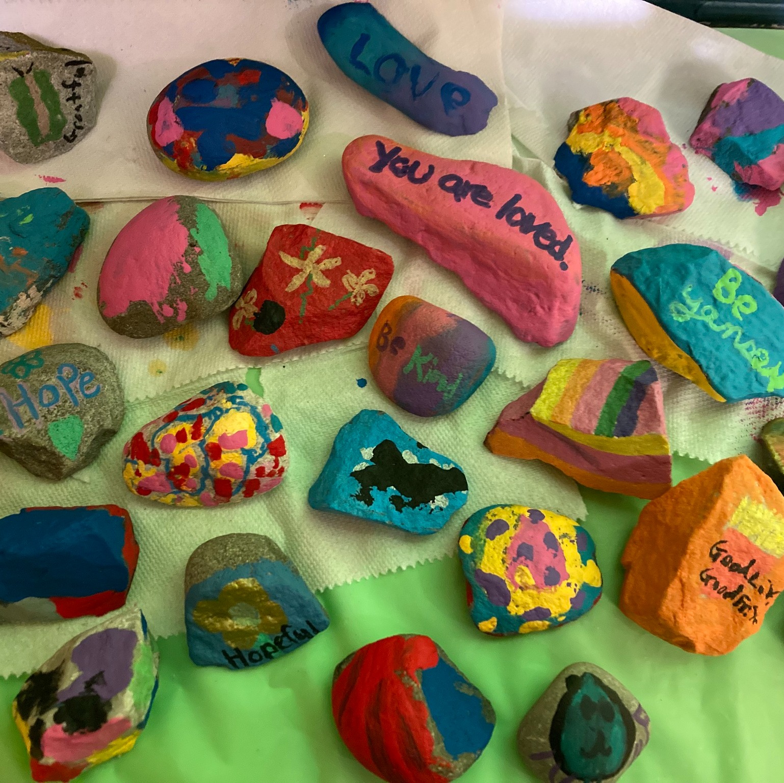 Trinity - These Kindness Rocks were created by Trinity's younger ...