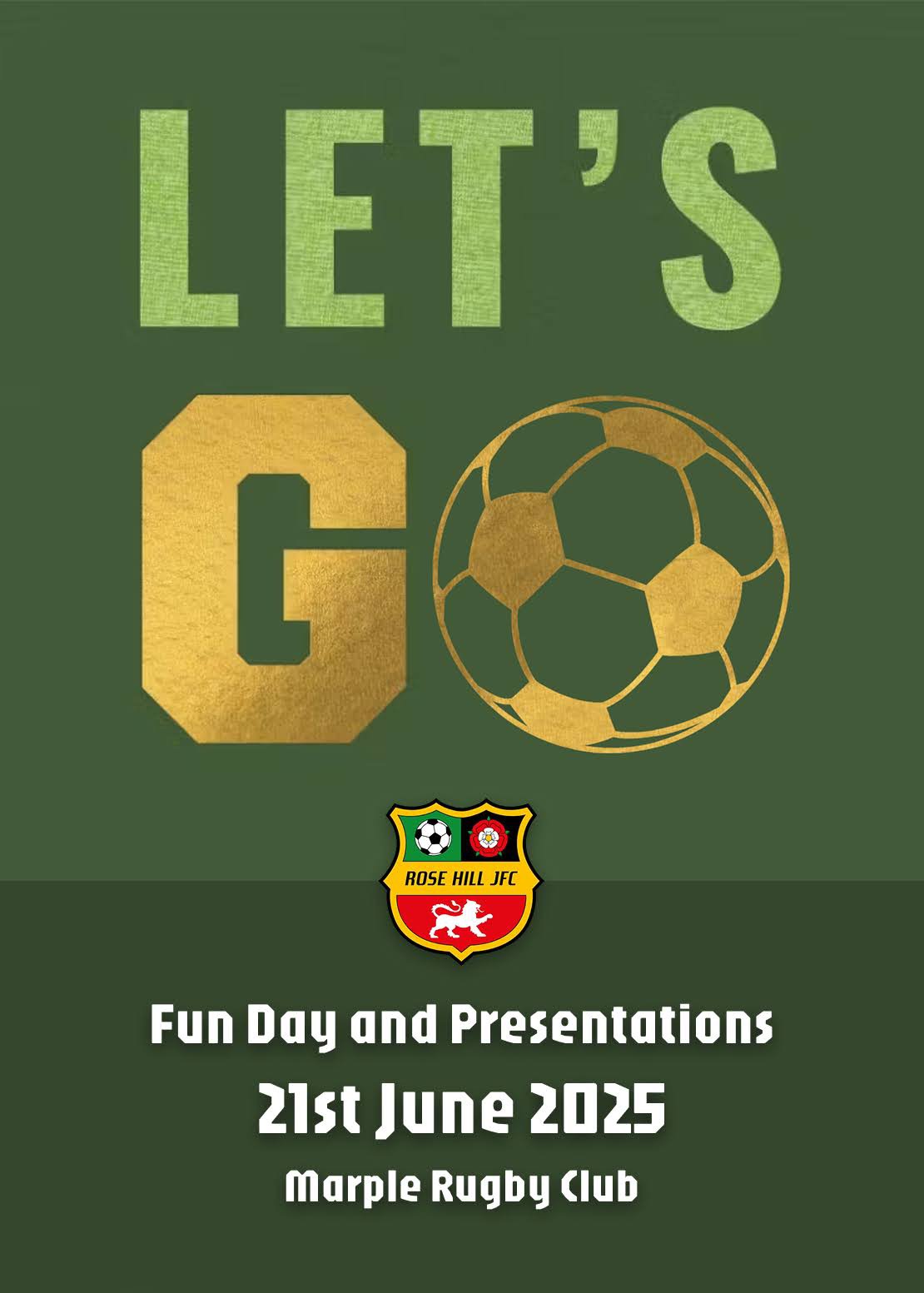Rose Hill JFC - 📣👇🏻 SAVE THE DATE 👇🏻📣 | Facebook