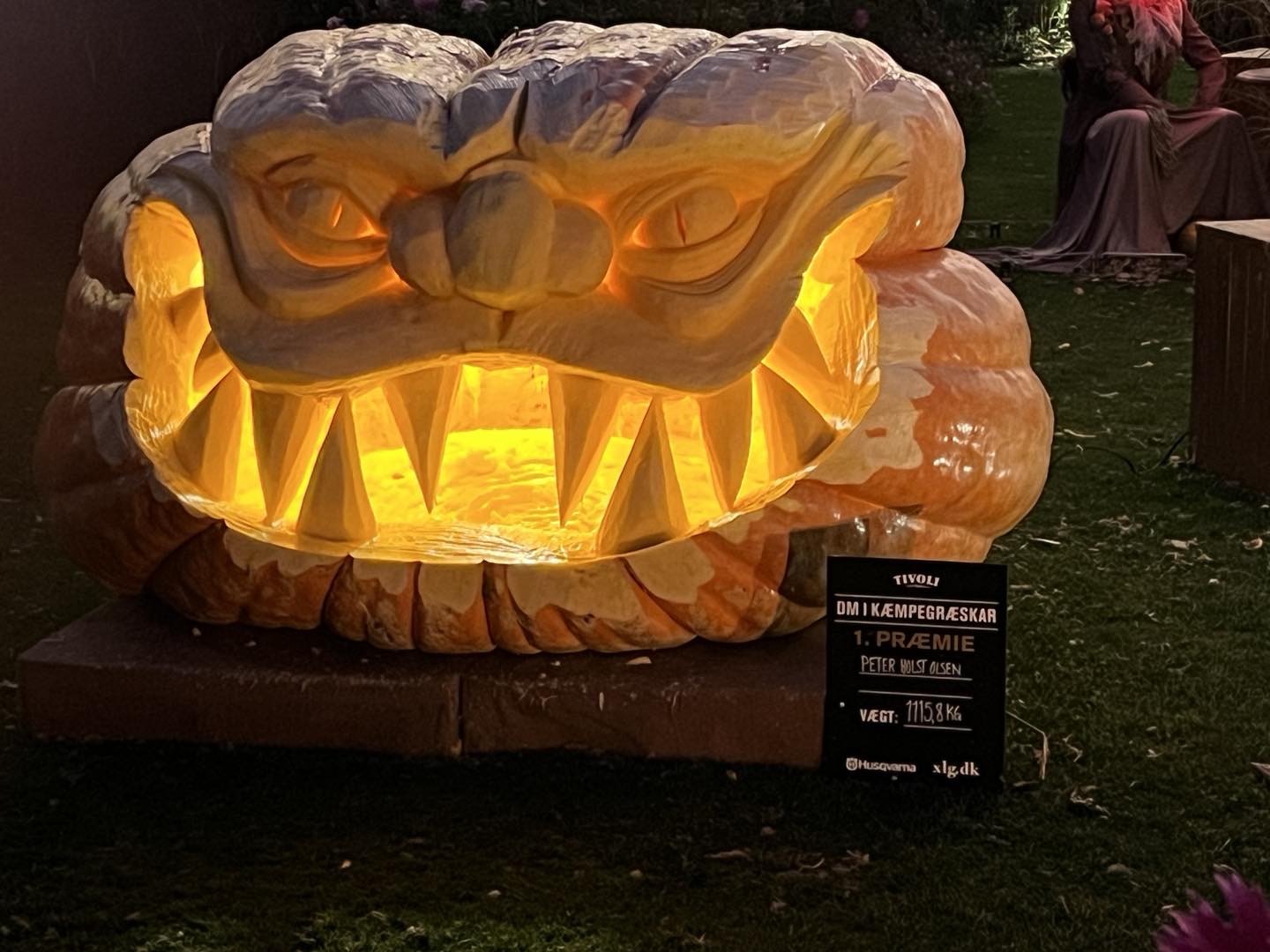 Winner of giant pumpkin contest, Tivoli Gardens, Copenhagen. It ...