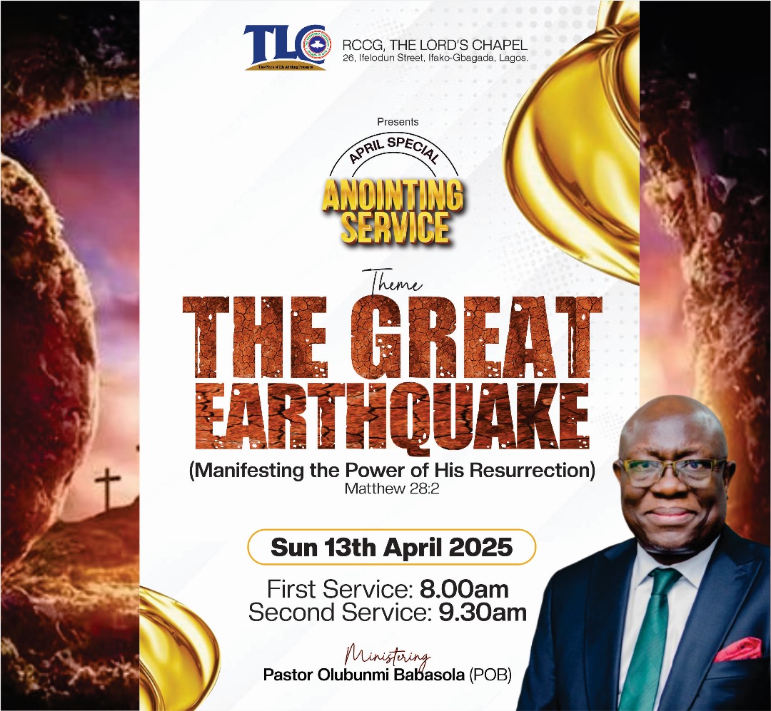 RCCG - Our April 2025 Special anointing Services holds on 13th April ...