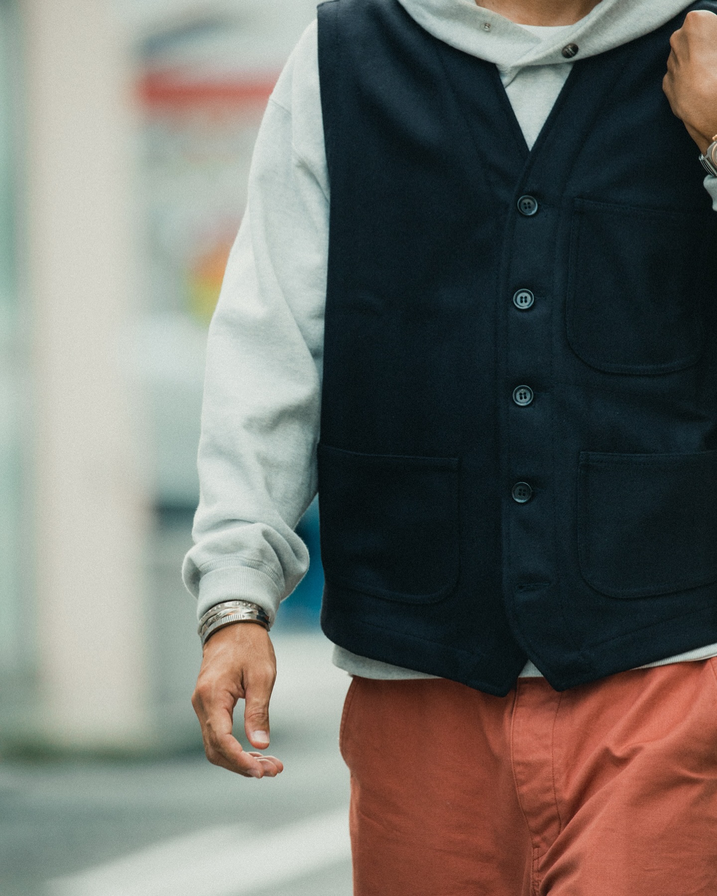 の正規 phigvel MIL KNIT VEST オリーブ2 【公式通販】 phigvel MIL 