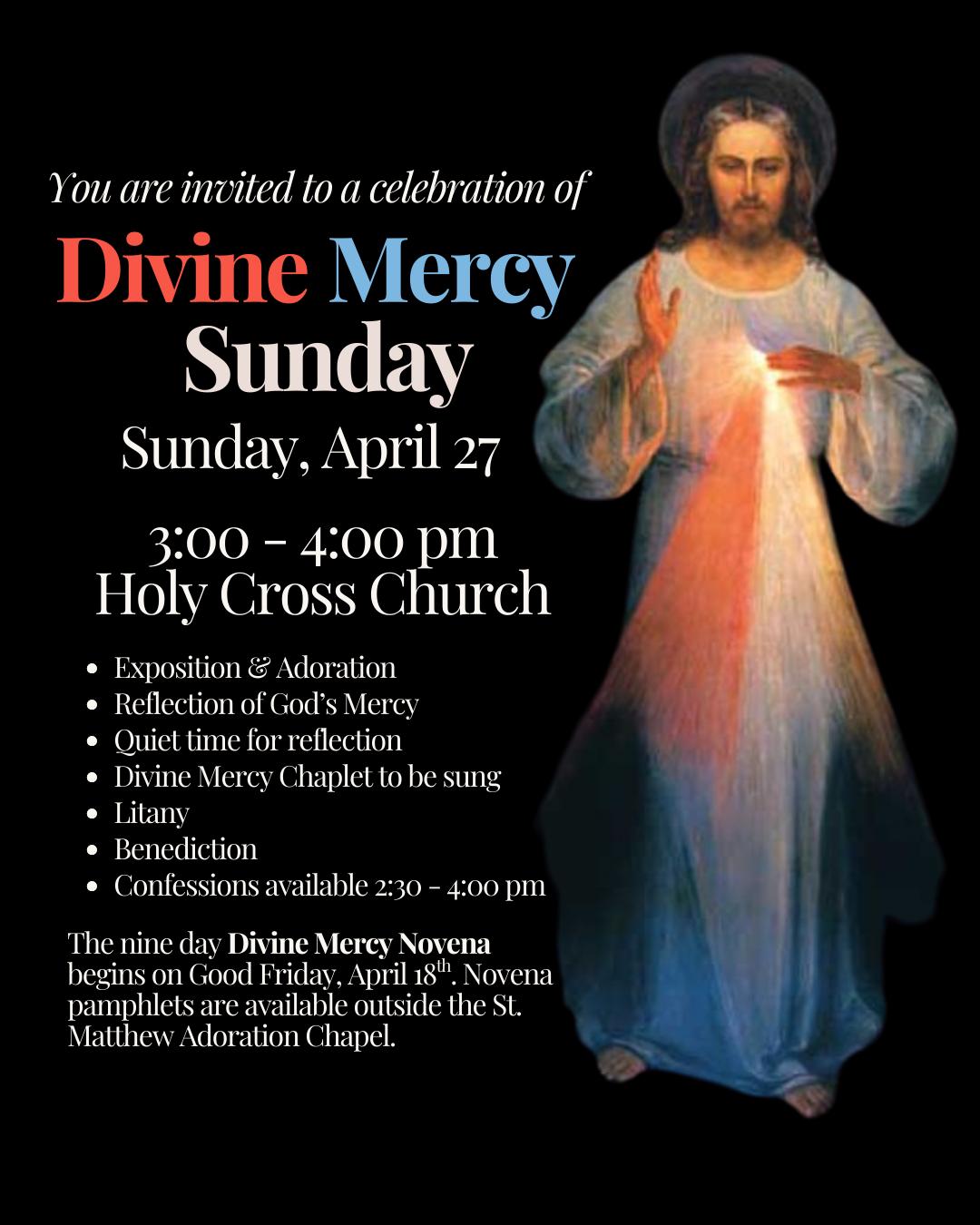 St. - This year's Vicariate Divine Mercy Sunday Celebration will be ...