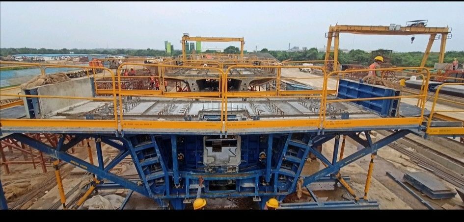 Engineering - Segment Casting work | casting Yard | Viaduct Segment ...
