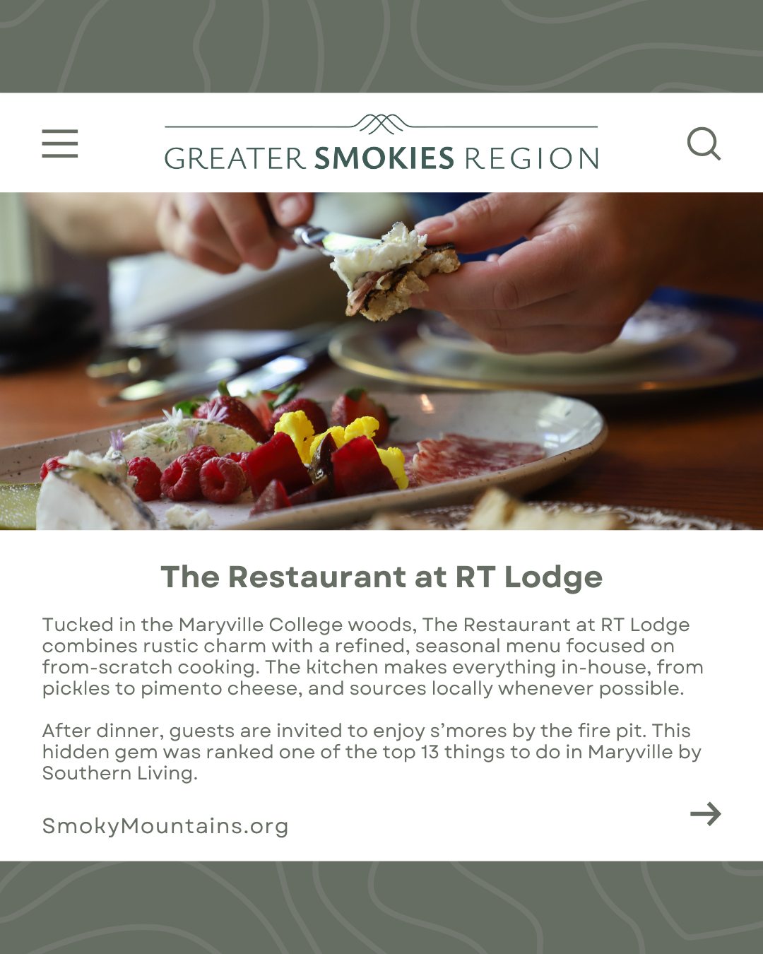 The Restaurant at RT Lodge | Maryville TN