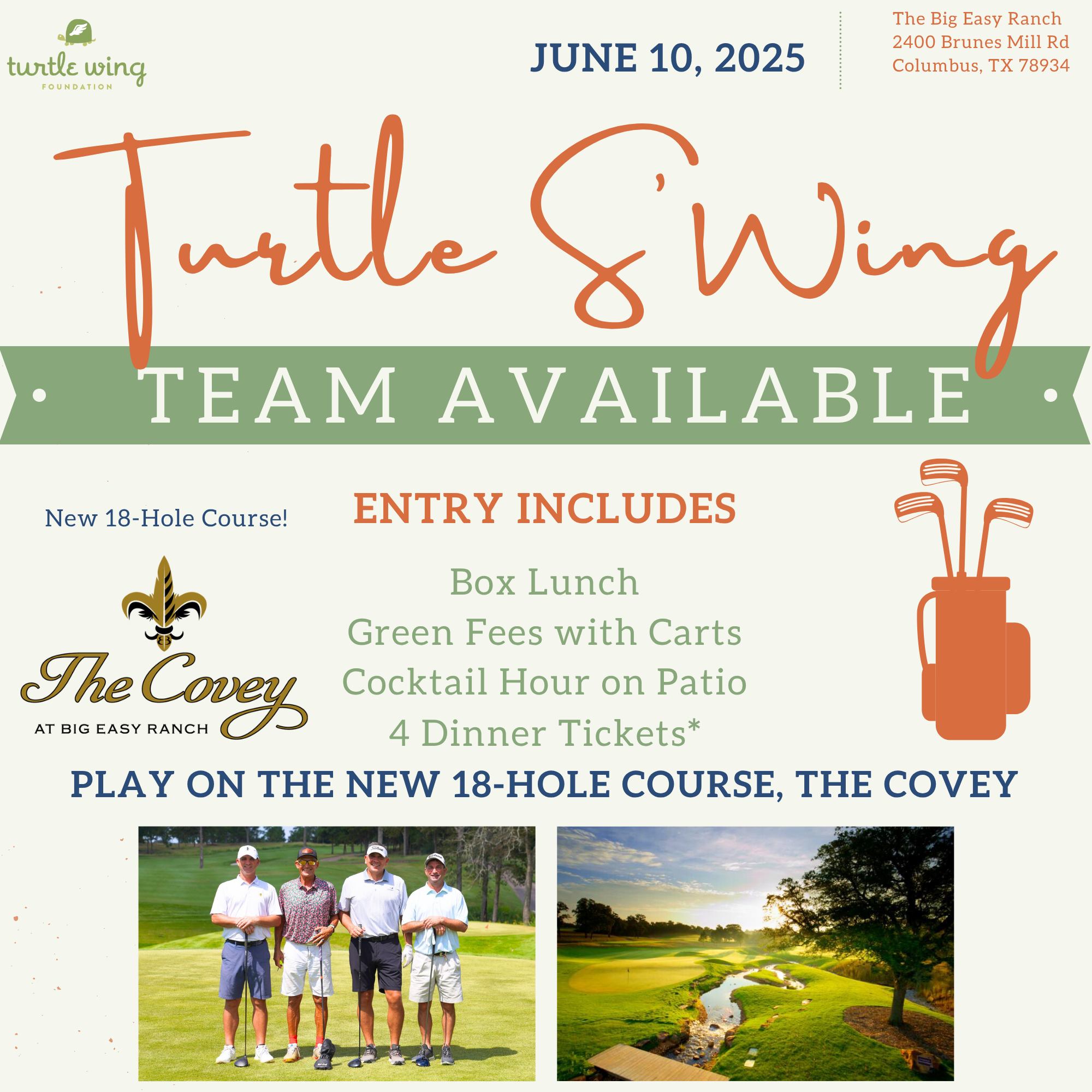 Turtle - ⛳️ LAST-MINUTE OPENING! ⛳️ A team spot just opened up for our ...