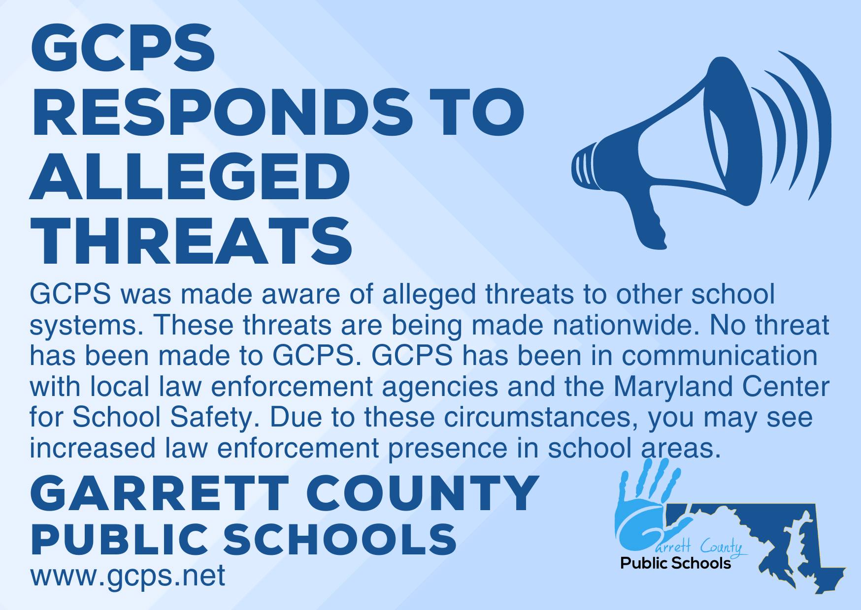 𝐆𝐂𝐏𝐒 𝐑𝐞𝐬𝐩𝐨𝐧𝐝𝐬 𝐭𝐨 𝐀𝐥𝐥𝐞𝐠𝐞𝐝... - Garrett County Public Schools | Facebook
