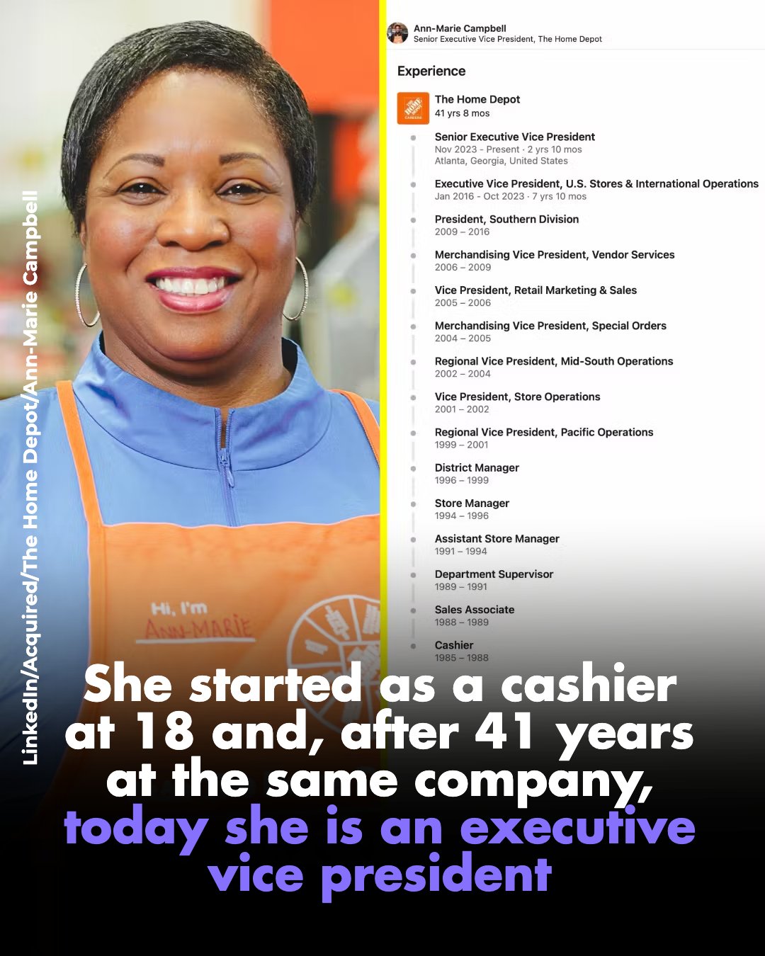 Ann-Marie Campbell was just 18 years old when she started working