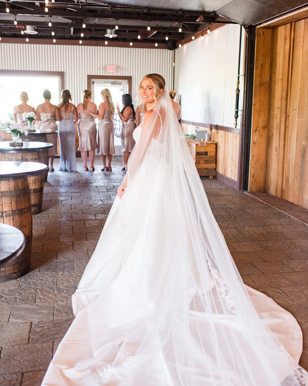 bridesmaid dresses chicago suburbs Getting ready with your girls is one thing. Seeing their reactions when you finally put the whole look together is another.🤍 Photographer Chicagoland Wedding Photographer . wedding venue Color:M-Dark Red