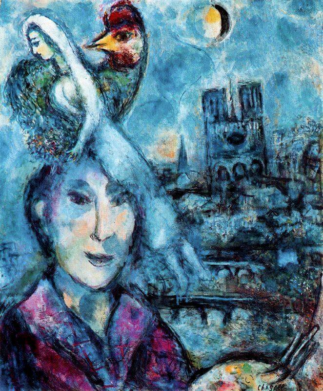 Marc Chagall's self-portrait with a palette