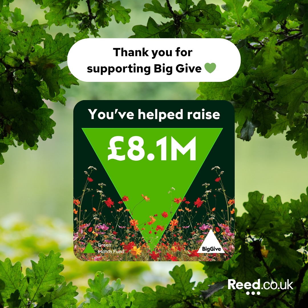 Reed.co.uk - 💚 Huge congratulations to our charity partner, @biggiveorg ...