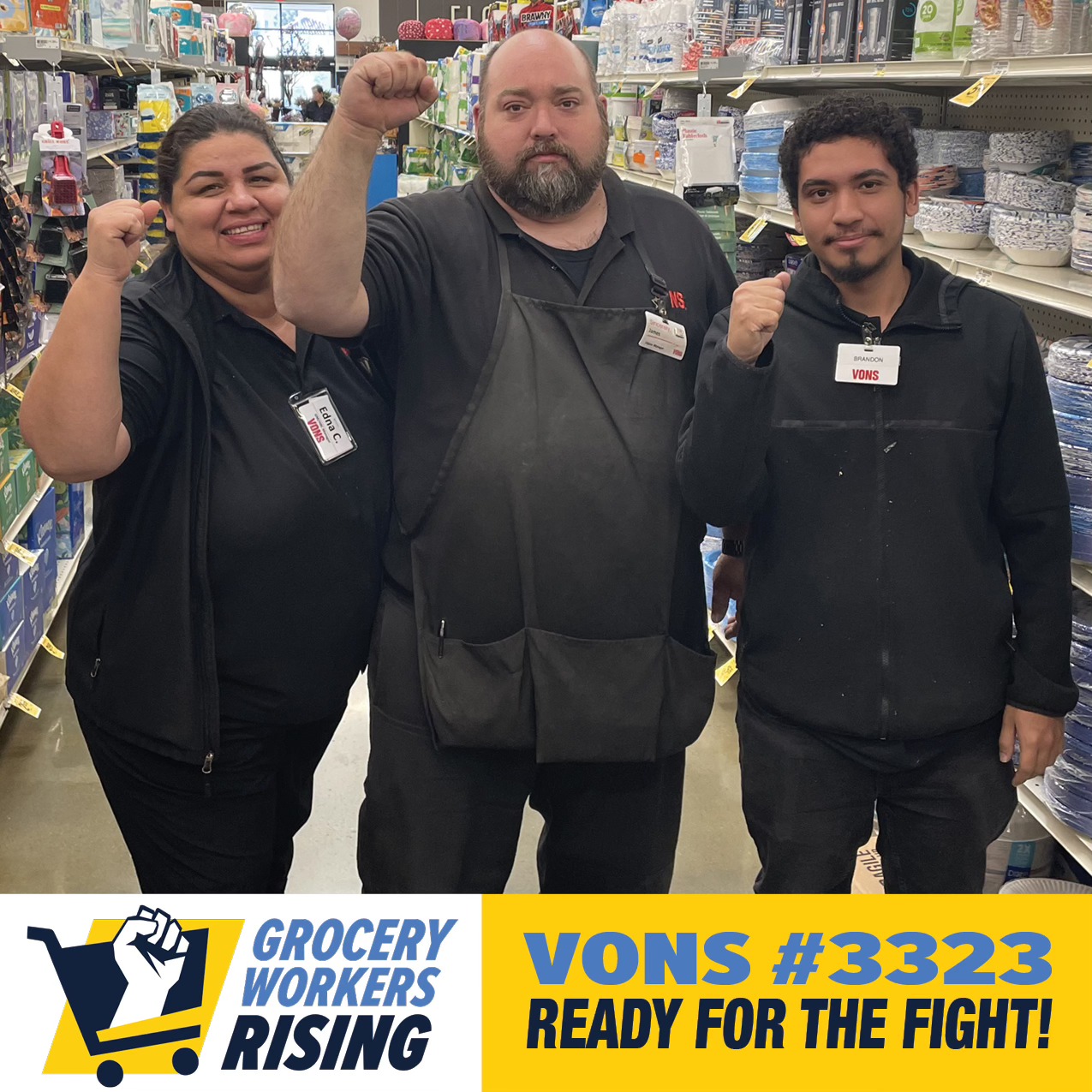 UFCW Local 135 - Edna, James, and Brandon at Vons #3323 in... | Facebook