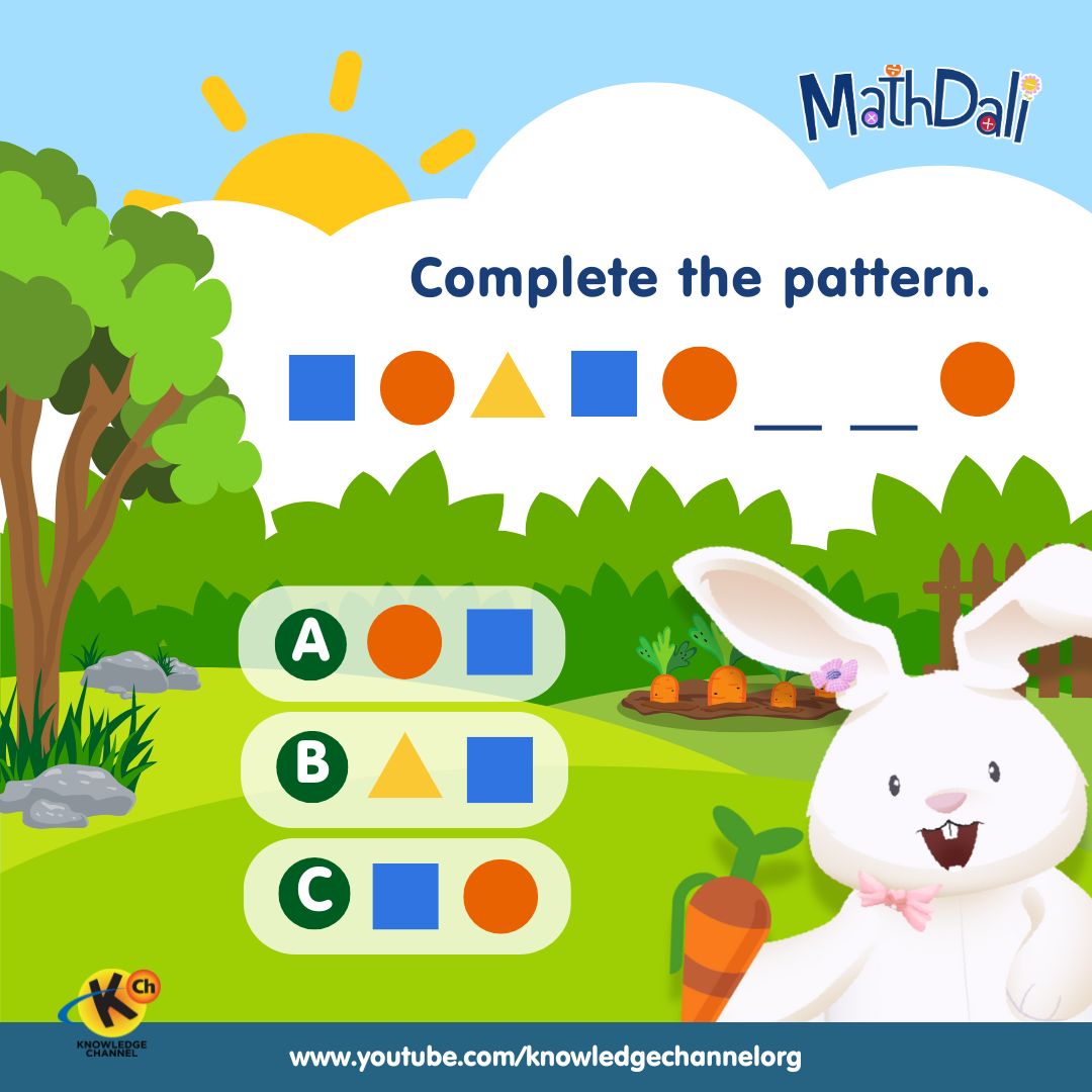 Knowledge - #MathMonday: Help Kunkun complete the pattern! | Facebook