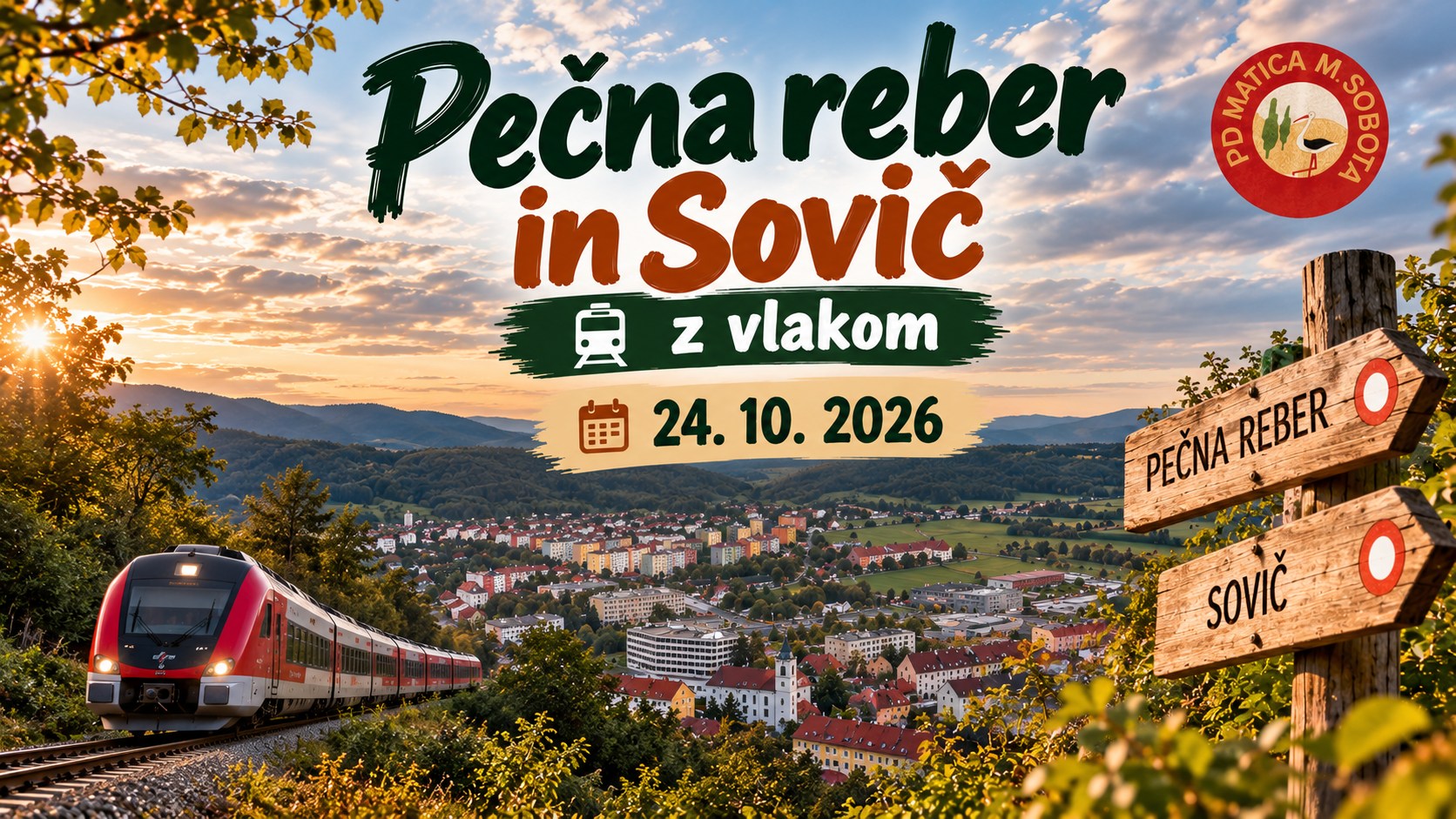 Pečna reber in Sovič z vlakom