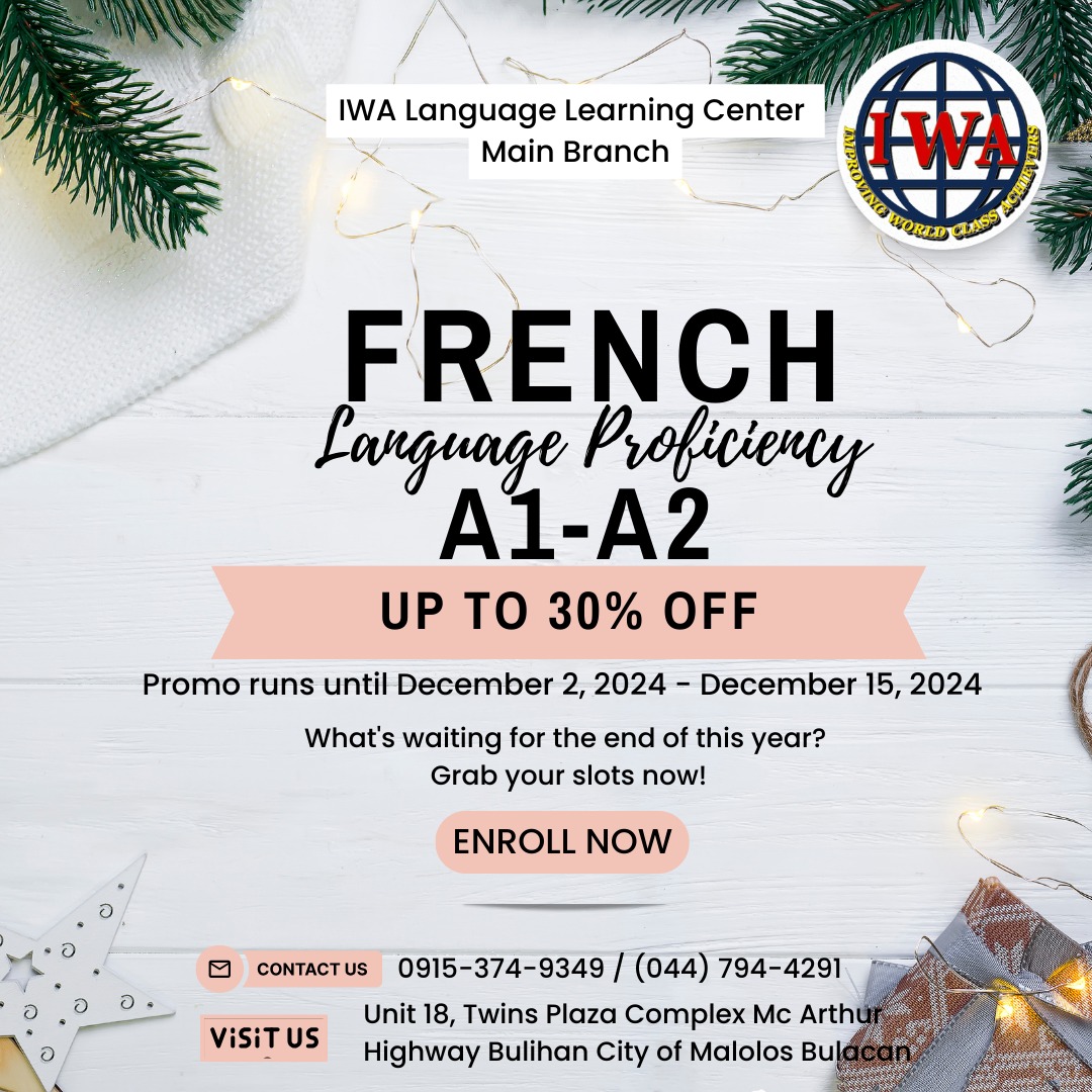 Good news‼️ EXTENDED ANG... - IWA Language Learning Center