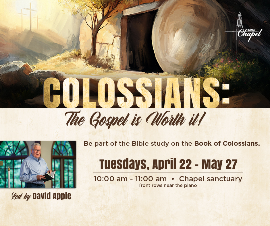 Big - Rev. David Apple is hosting a six-week Bible study: 