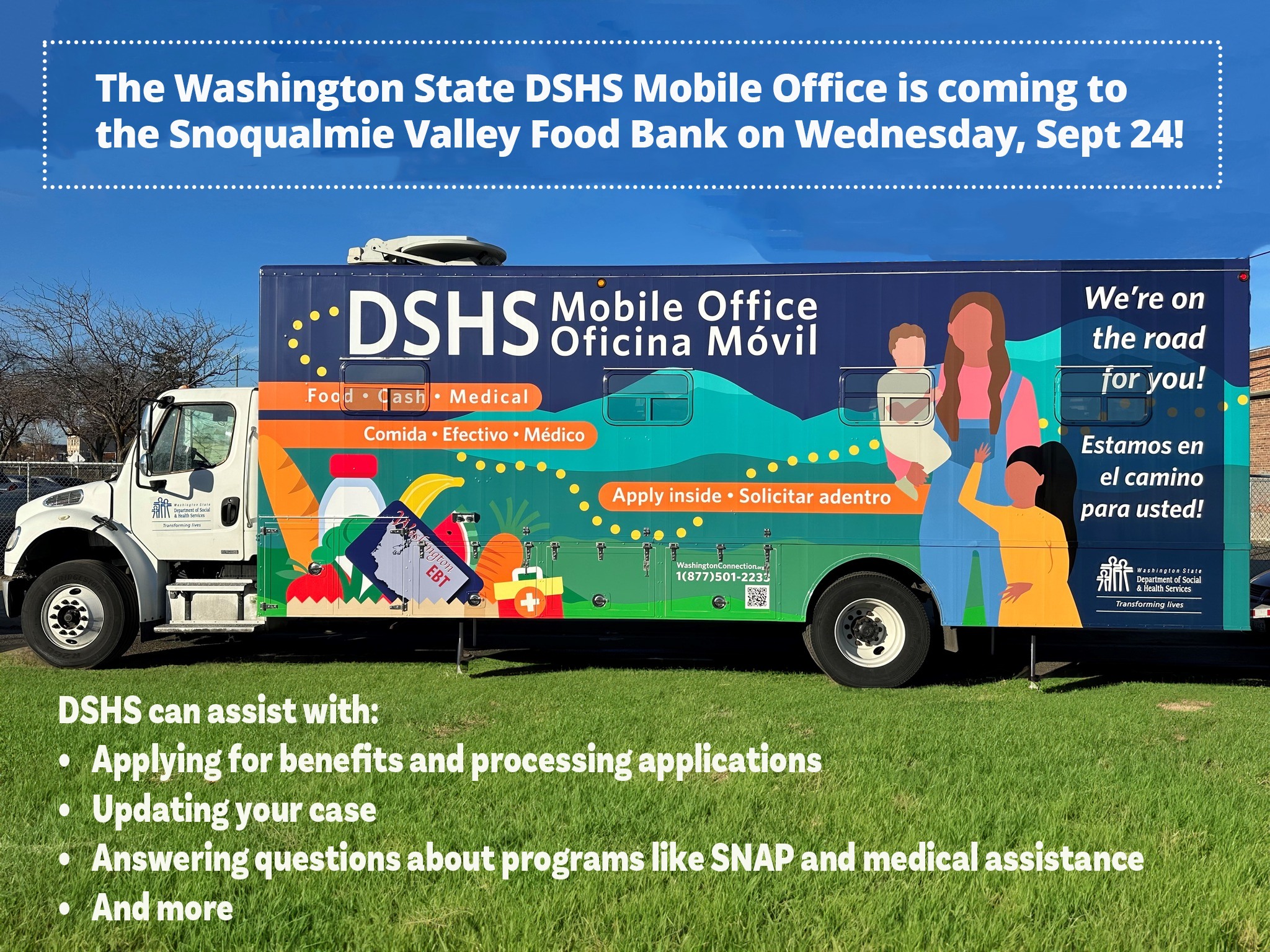 Snoqualmie - 📢 Reminder! The Washington State DSHS Mobile Office is ...