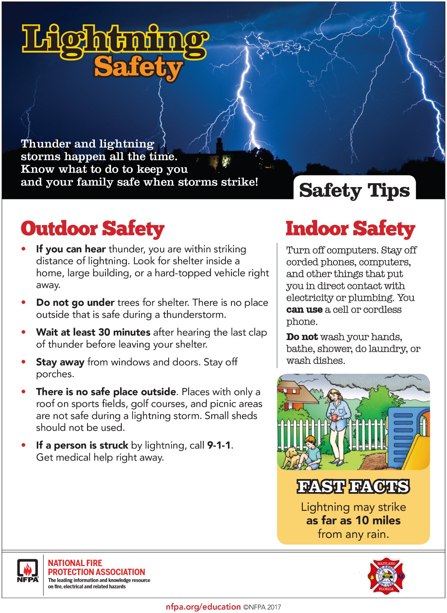Florida is the lightning... - Maitland Fire Rescue Department | Facebook