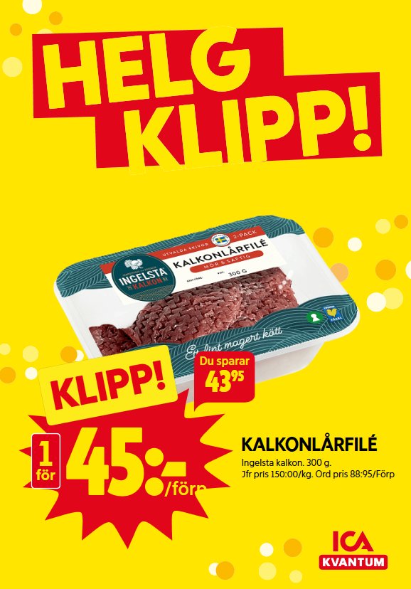 ICA Kvantum Farsta - Idag har vi ett toppenbra klipp på röd ...