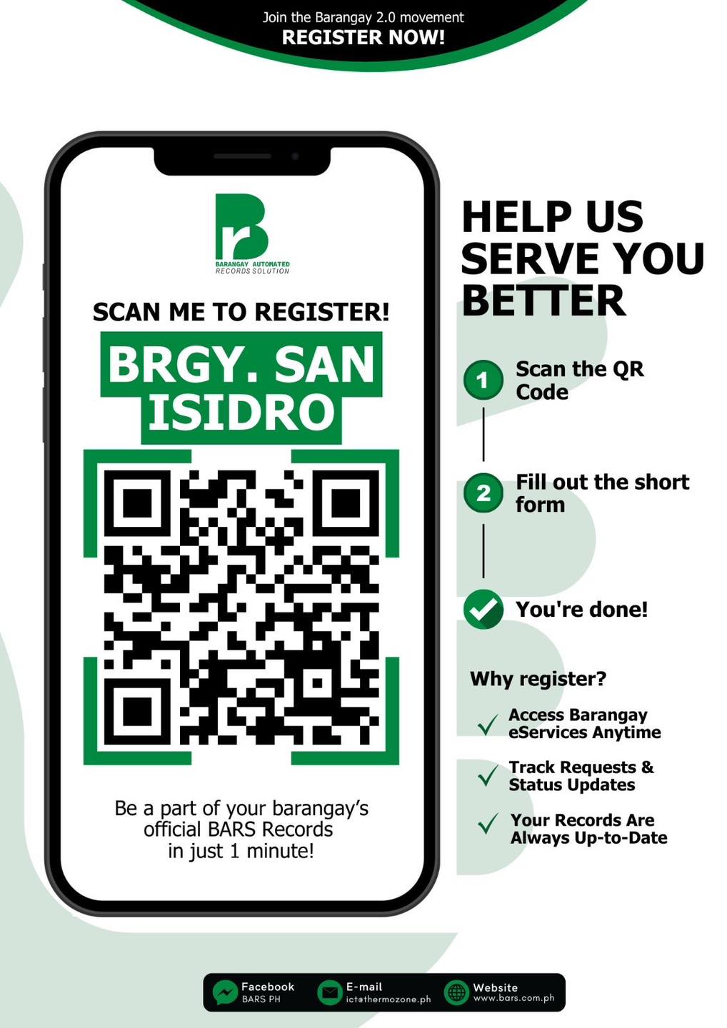 Mag-register na sa... - Barangay San Isidro Makati City | Facebook