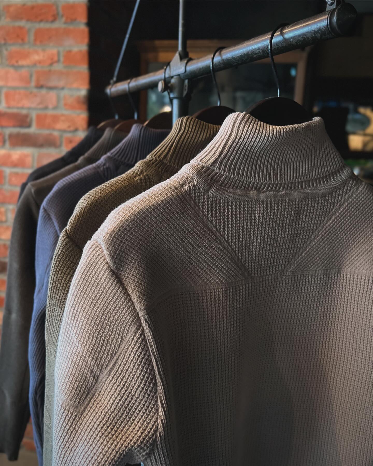 NEW ARRIVAL ⁡ ⁡ ACV-KN02 PADDED WAFFLE COTTON TURTLE KNIT 度詰めで 