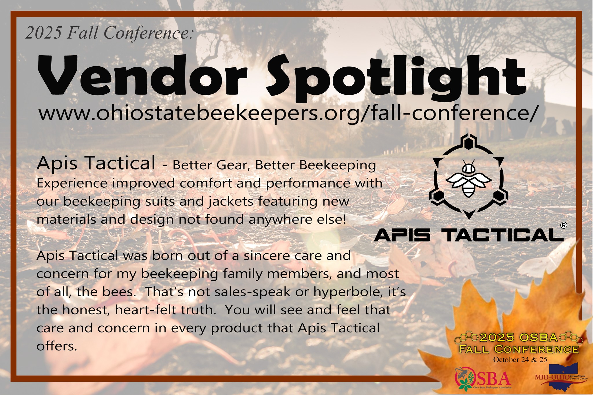 Ohio - We are excited to have Apis Tactical at our Fall Conference for ...