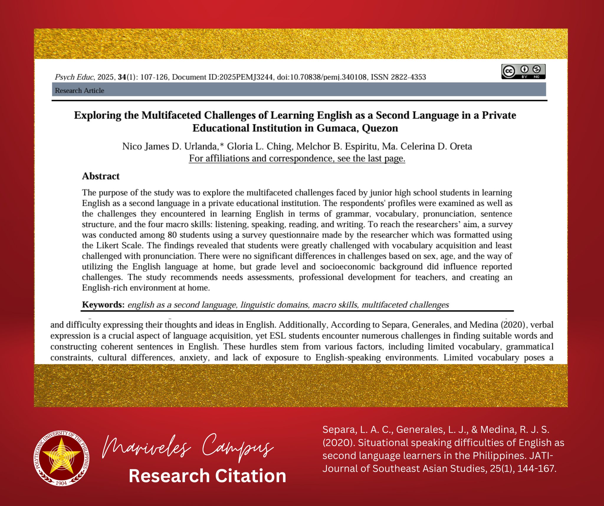 PUP - RESEARCH CITATION || Congratulations to the PUP Bataan faculty ...