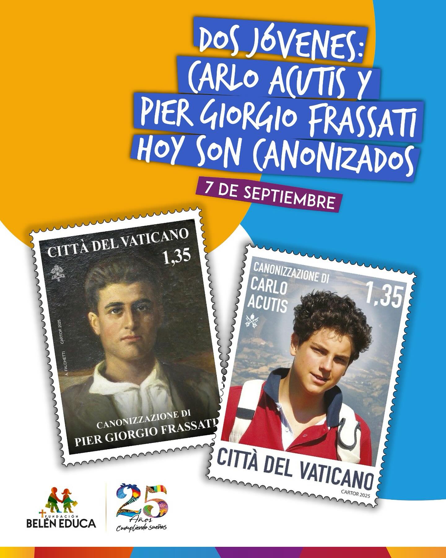 Dos jóvenes: Carlo Acutis y Pier... - Fundación Belén Educa | Facebook