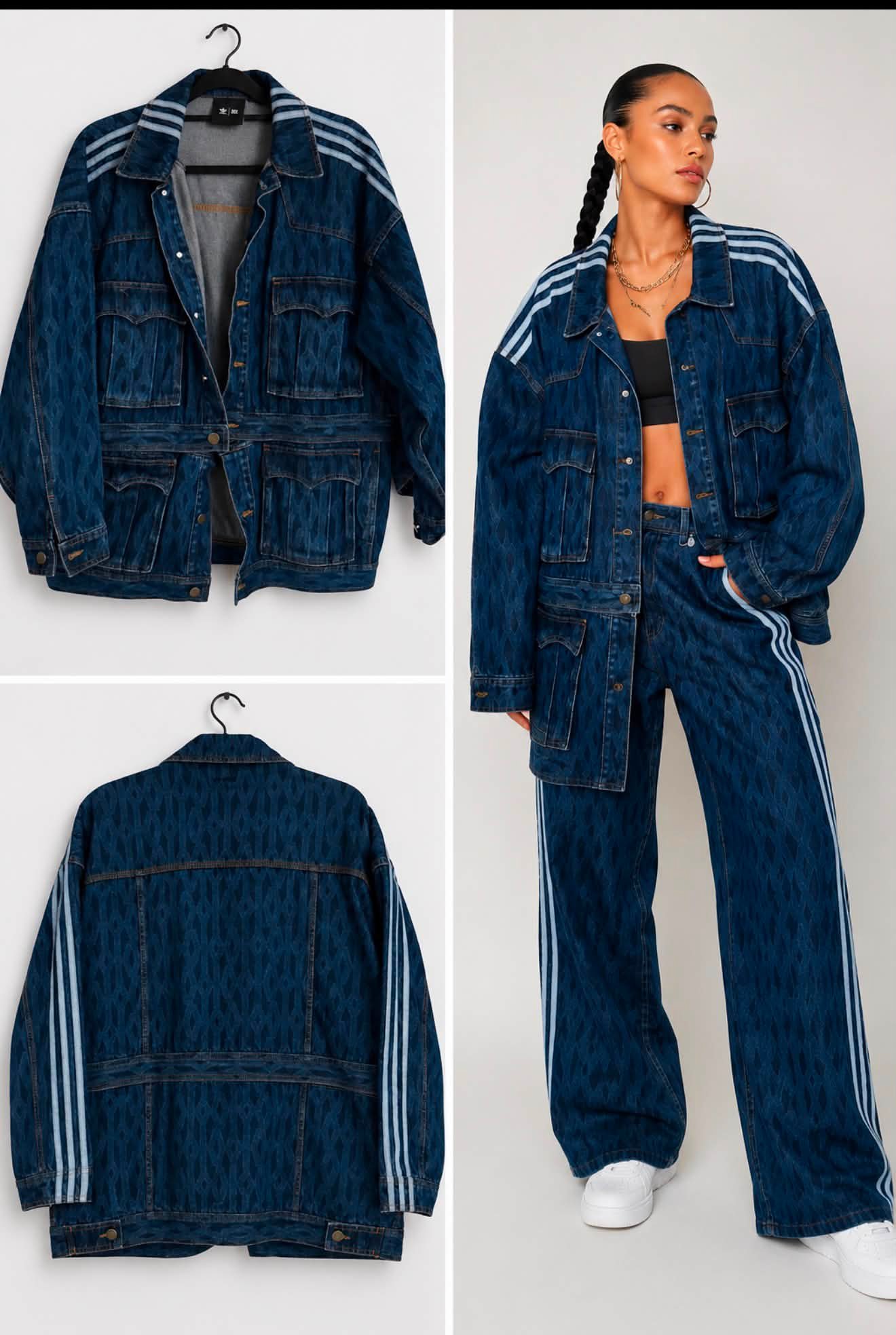 Diva's - adidas x IVY PARK Convertible Jacquard Denim Jacket