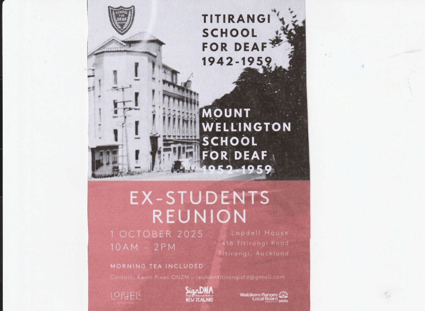 Deaf - Ex pupils and Boarders welcome to Titirangi/Mt Wellington School ...