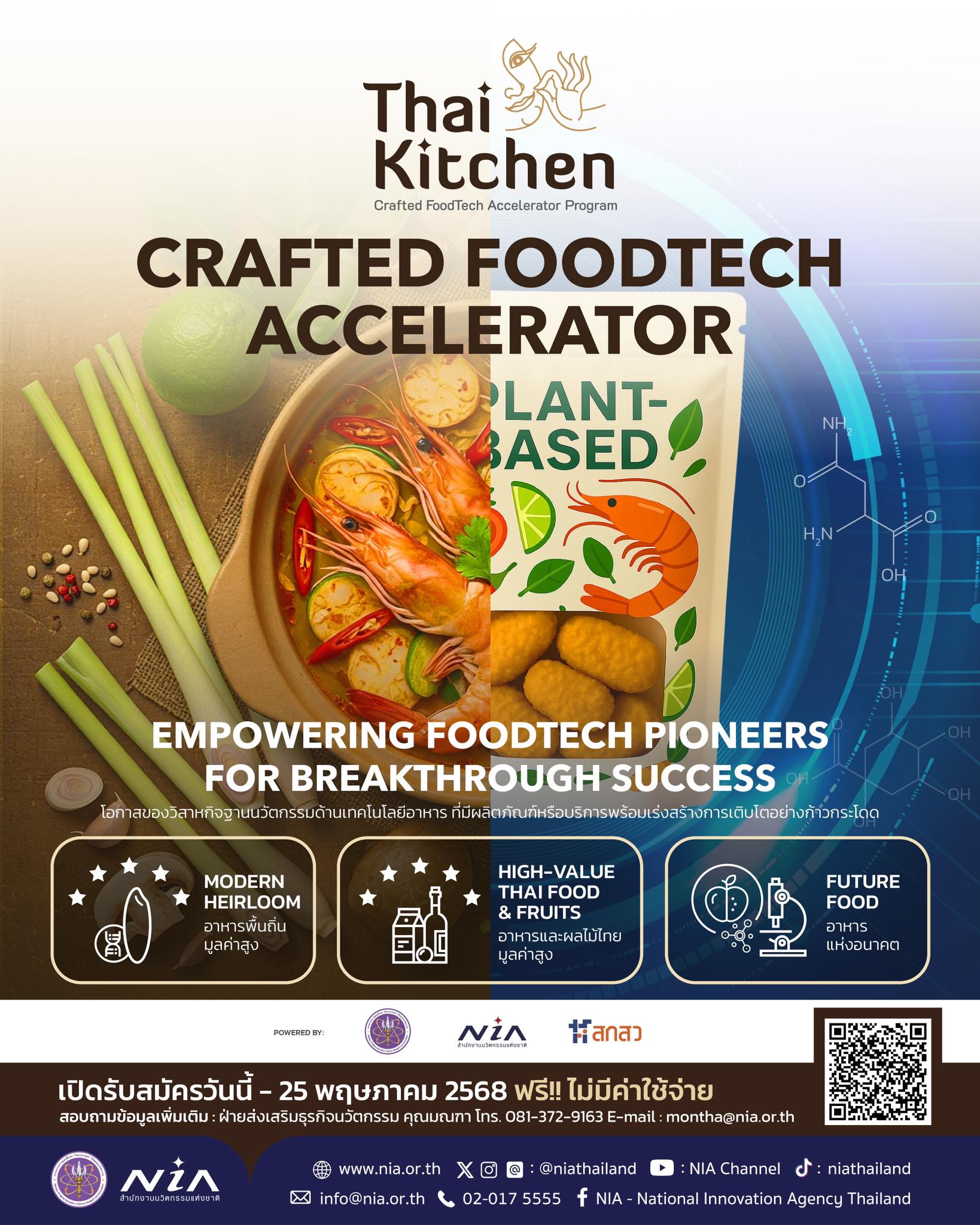 NIA - 🍛Thai Kitchen: Crafted Food Tech Accelerator Program นวัตกรรม ...