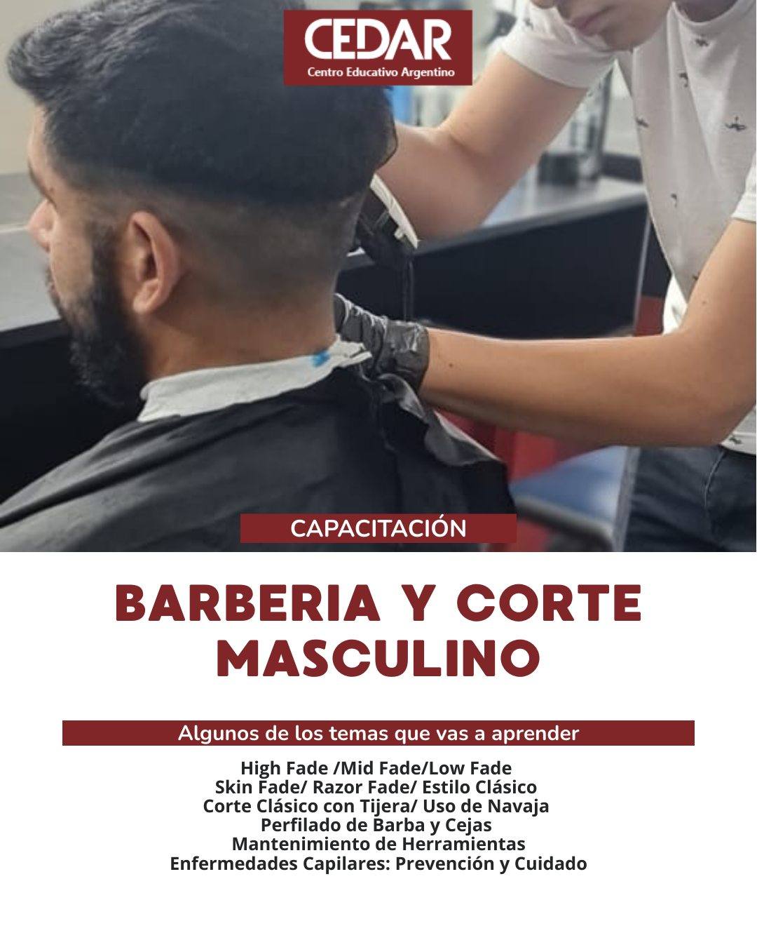 💈 BARBERIA & CORTE... - CEDAR Centro Educativo Argentino | Facebook